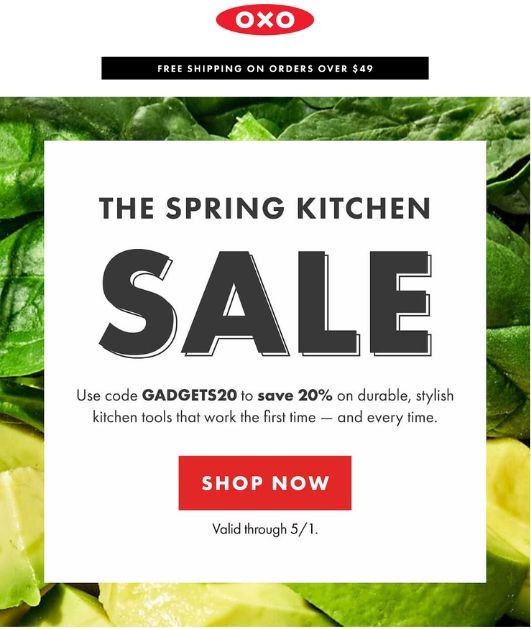 OXO spring kitchen sale ad